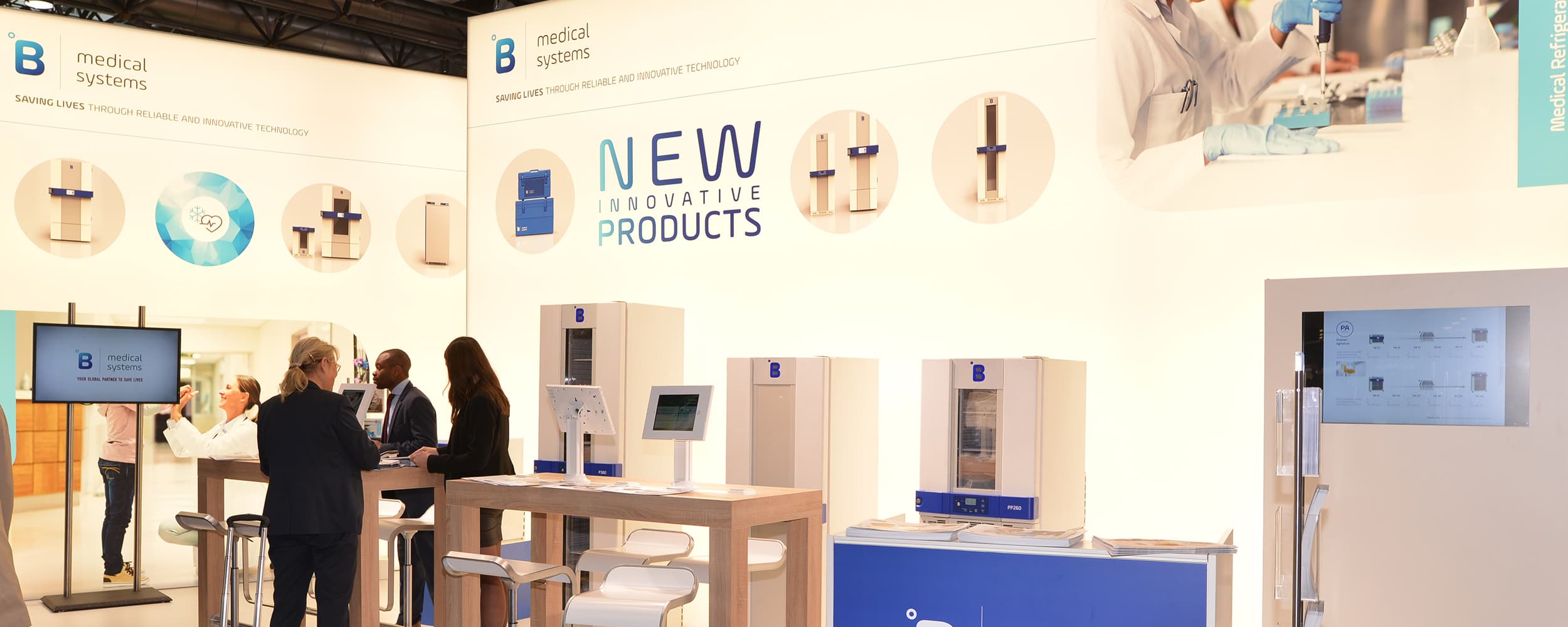 B Medical Systems booth at Analytica