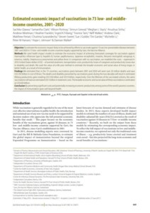 Economic impact of vaccinations in LMICs