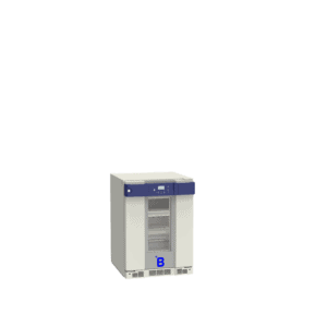 Pharmaceutical refrigerator P130 side with door closed