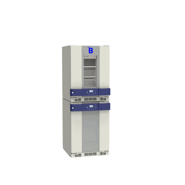 Combined pharmaceutical refrigerator and freezer PF260 side with door closed