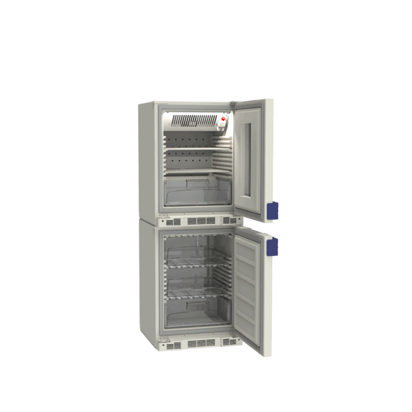 Combined pharmacy refrigerator and freezer PF260 side with door open