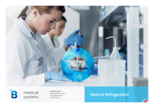 Woman doing medical research using medical refrigeration products