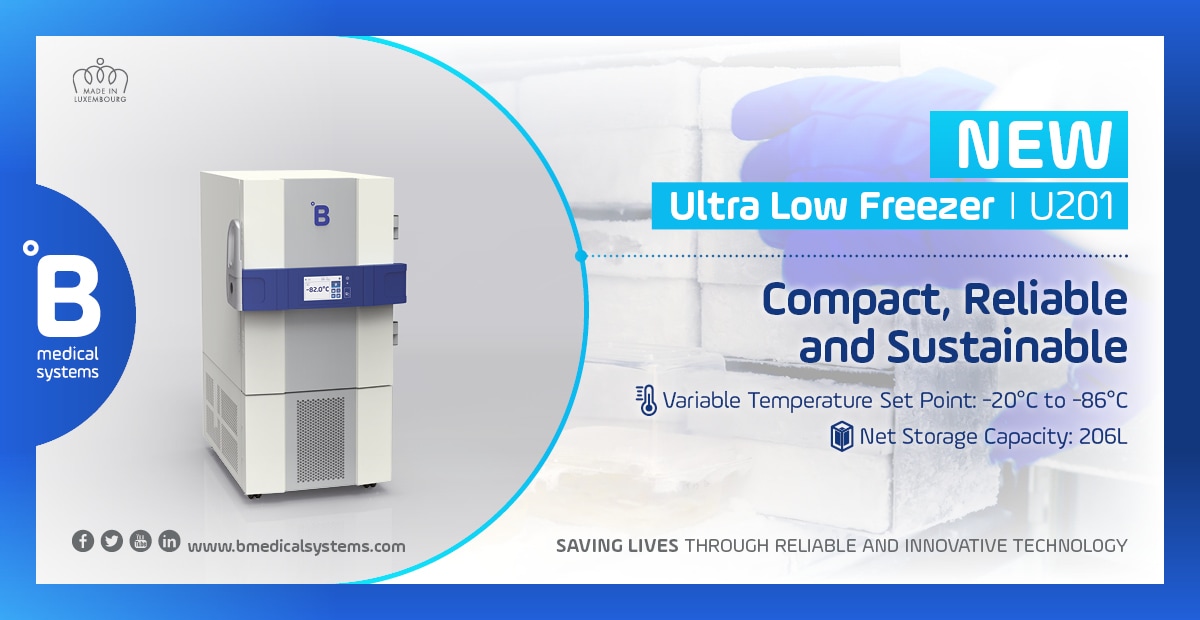 Compact Ultra-Low Freezer for COVID-19 Vaccines - B Medical Systems