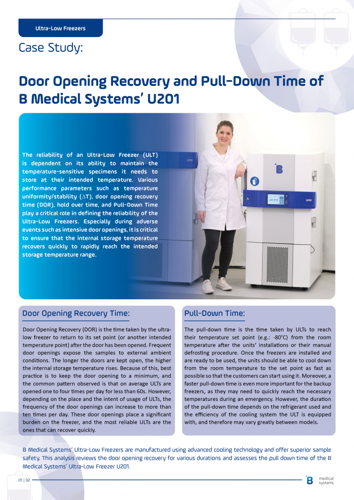 Case Study: Door Opening Recovery and Pull-Down Time of B Medical Systems’ U201