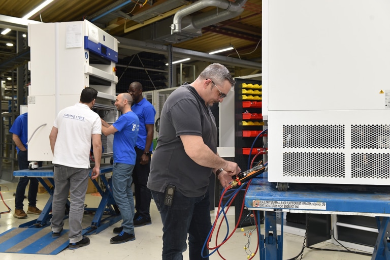 Product Support Services Plans and After Sales Services team working on B Medical Systems products.