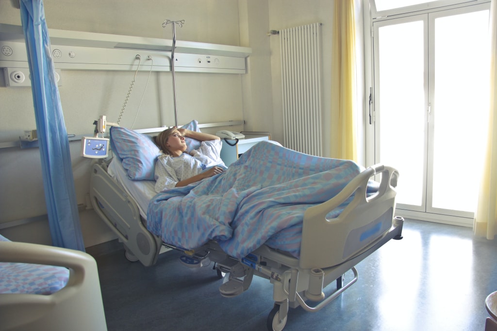 Personne malade au lit