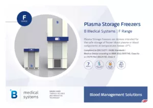 Plasma Storage Freezer F381 - B Medical Systems