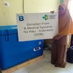 Donation of vaccine refrigerator for Palu Indonesia