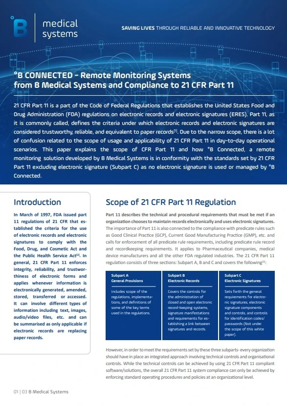 FDA 21 CFR Part 11: Applicability to Temperature Monitoring Systems